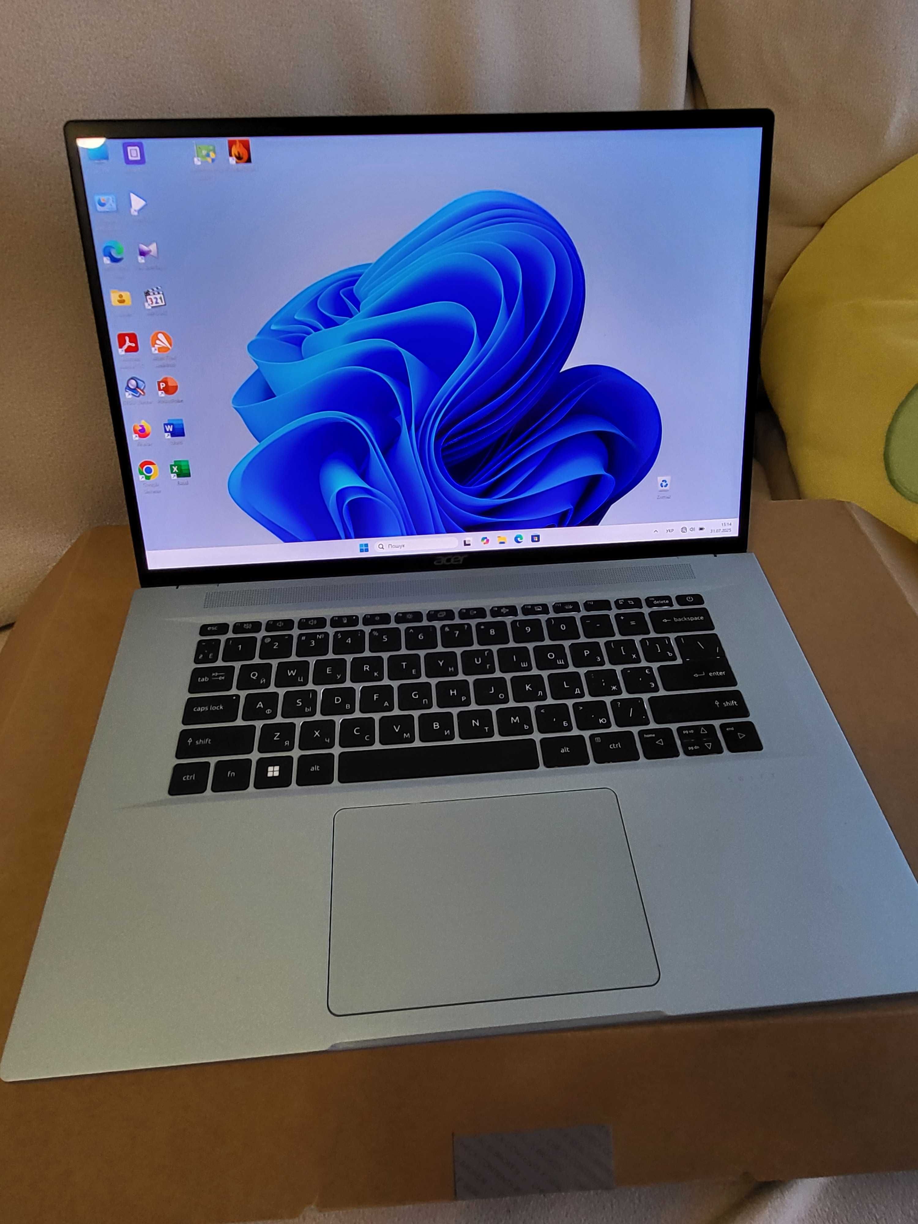 ноутбук acer swift edge 16 sfe16-42 (nx.kh5eu.005) glacier blue