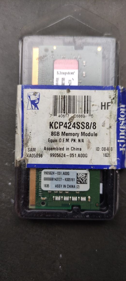 Оперативна пам'ять Kingston 8 GB SO-DIMM DDR4 2400 MHz (KCP424SS8 / 8)