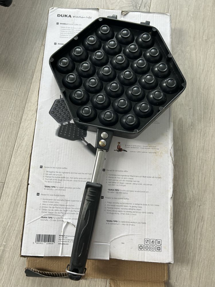Duka Svamla bubble waffle iron patelnia do nalesnikow babelkowych