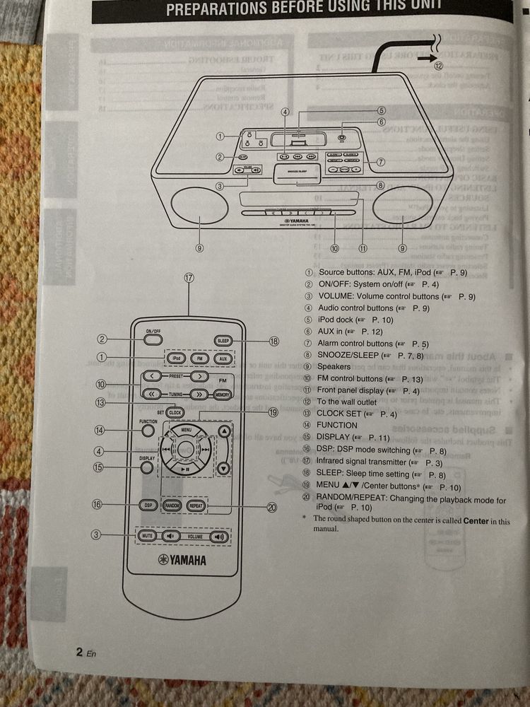 Manual Yamaha TSX 120