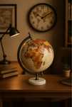 Globo Decorativo com Base de Mármore – Estilo Vintage