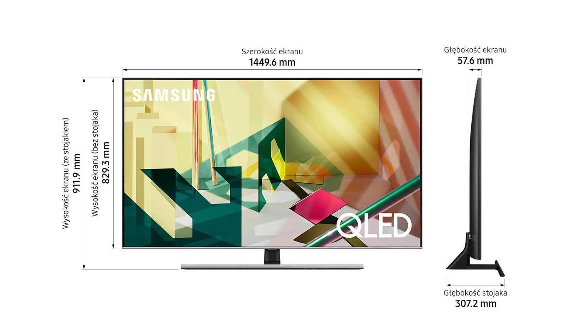 Samsung QE65Q74TATXXH telewizor Q74T QLED 65" UHD 4K Smart TV HDR