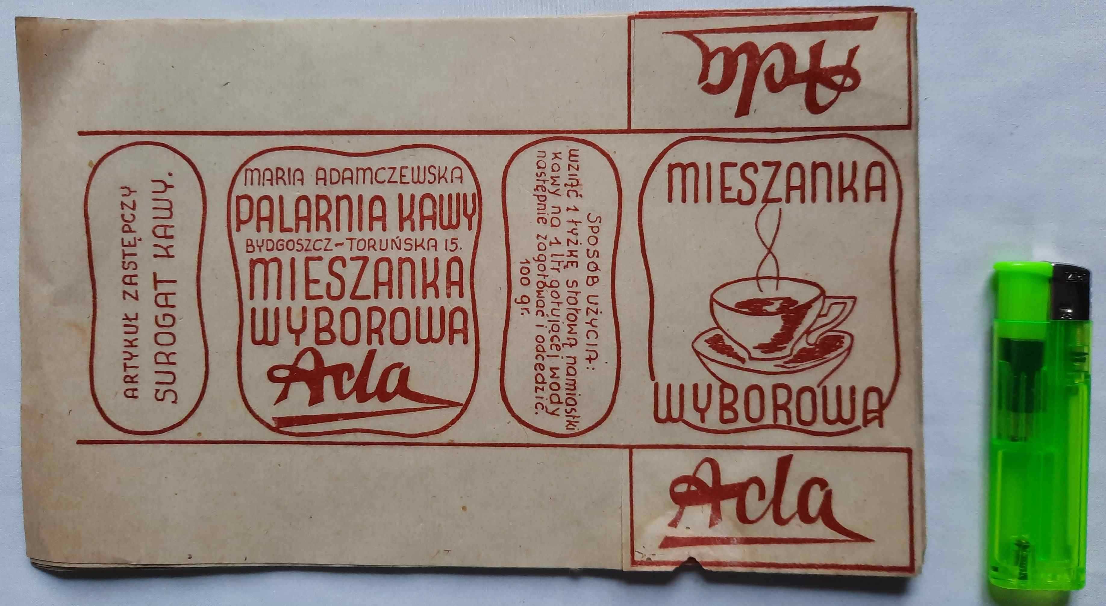 Bydgoszcz Palarnia Kawy ADA Surogat Kawy  Stara Reklama Opakowanie