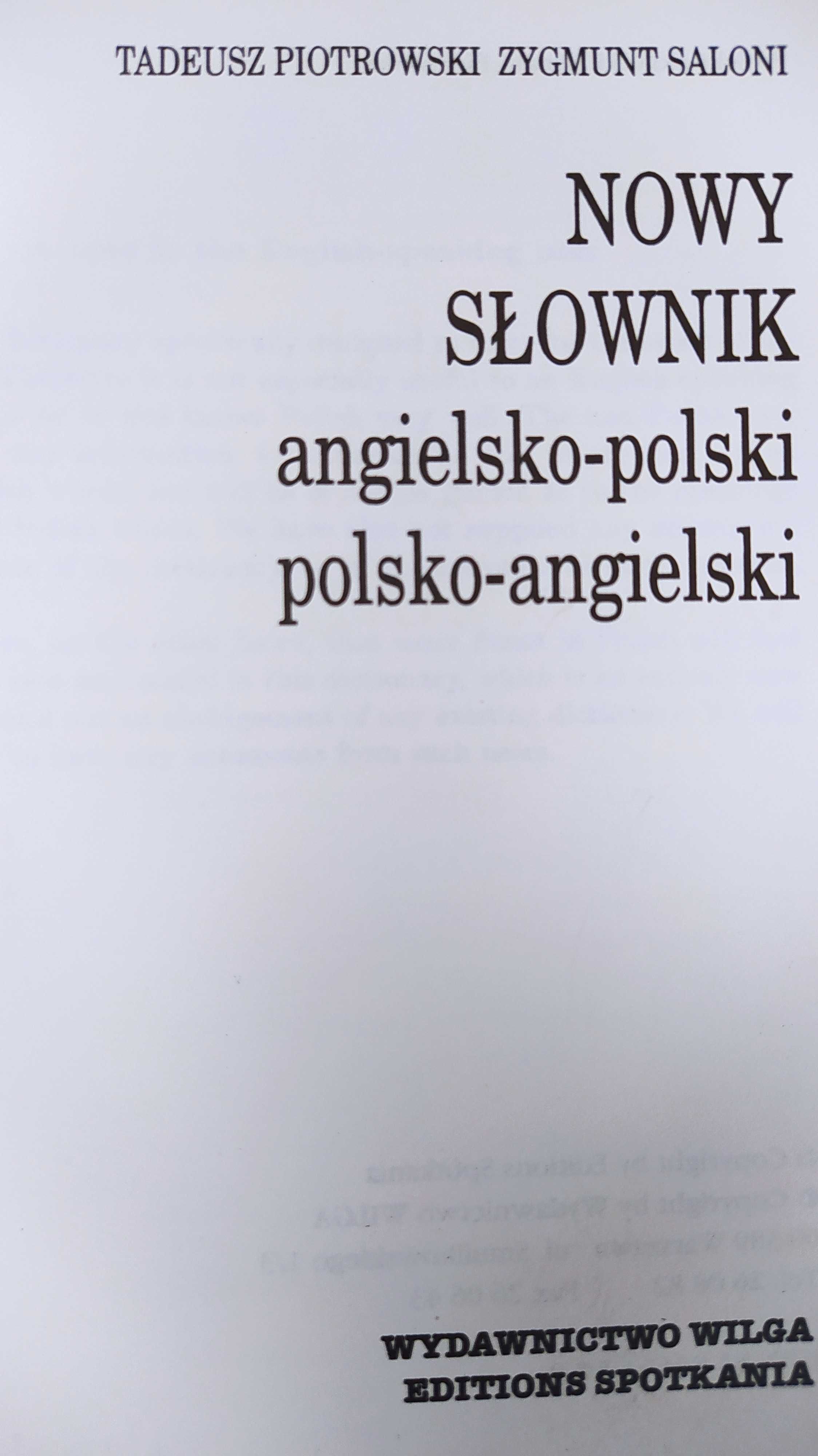 Nowy słownik angielsko-polski Wilga Piotrowski Saloni 34 tys haseł