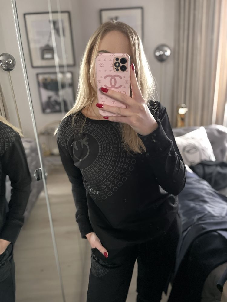 Czarny komplet dresowy Pinko dres set rozmiar 36 S