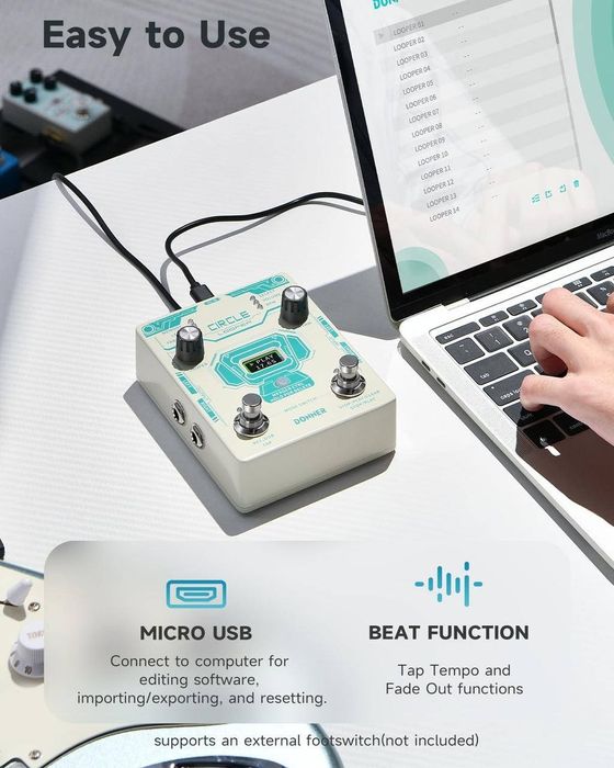 Лупер + драм машина Donner circle looper