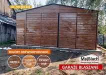 ZŁOTY DĄB - Garaż Blaszany Drewnopodobny - Garaże Blaszane - Maj-Blach