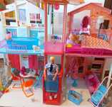 3-piętrowy domek z rozkładanym parasolem BARBIE
