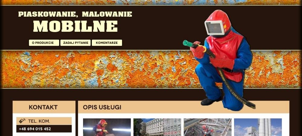 piaskowanie sodowanie malowanie mobilne piaskujemy na sucho lub mokro