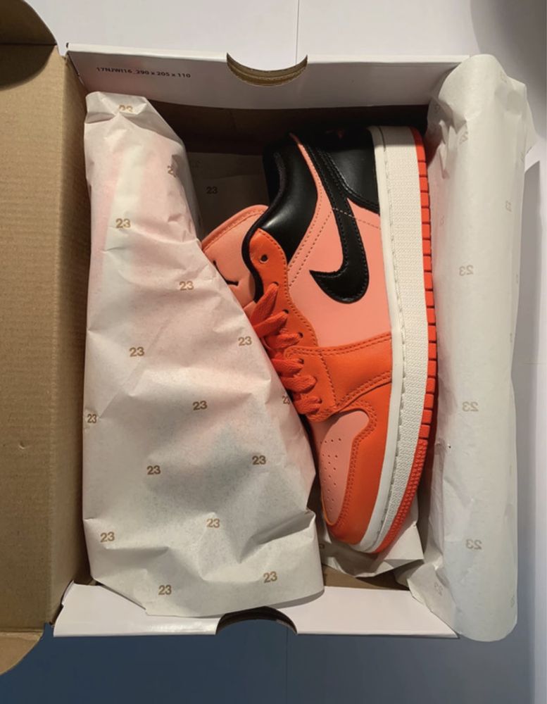 Jordan 1 Low Orange Black (W}