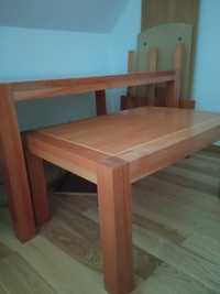 Niemiecki drewniany stół z drewnianą ława