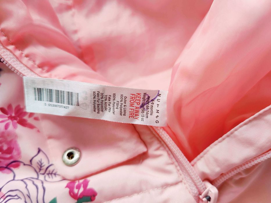 6,9 міс, зріст 68,74 Красивий демісезонний комбінезон дівчинці