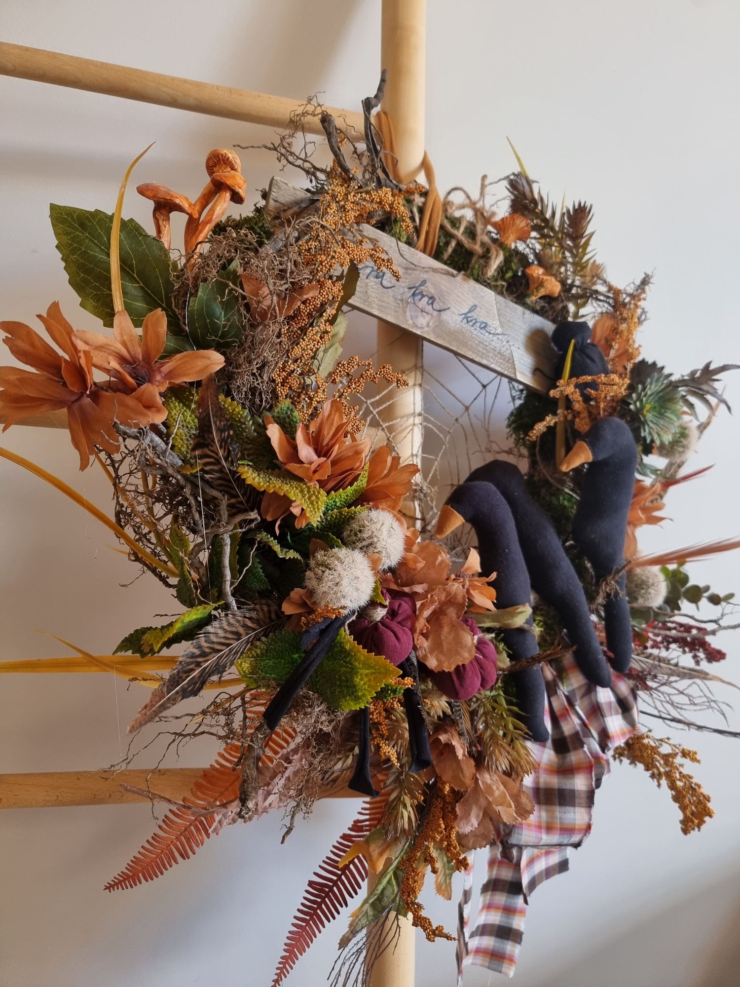 Wianek jesienny handmade na drzwi