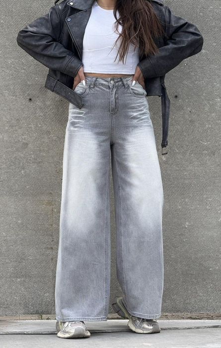 Джинси сірі палаццо