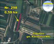 Działka rolna 0,59 ha, Gabułtów, gm. Kazimierza Wielka, świętokrzyskie