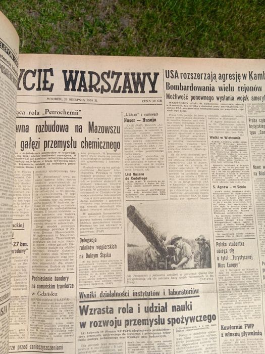 Codzienna gazeta Życie Warszawy PRL