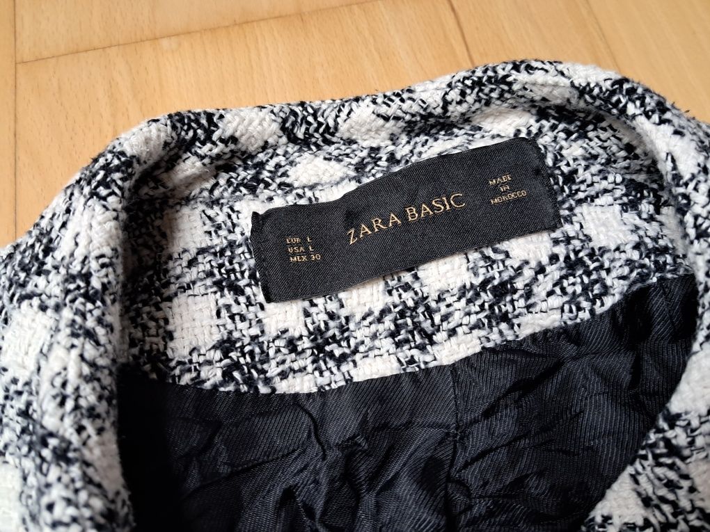 Marynarka tweedowa boucle Zara rozmiar L