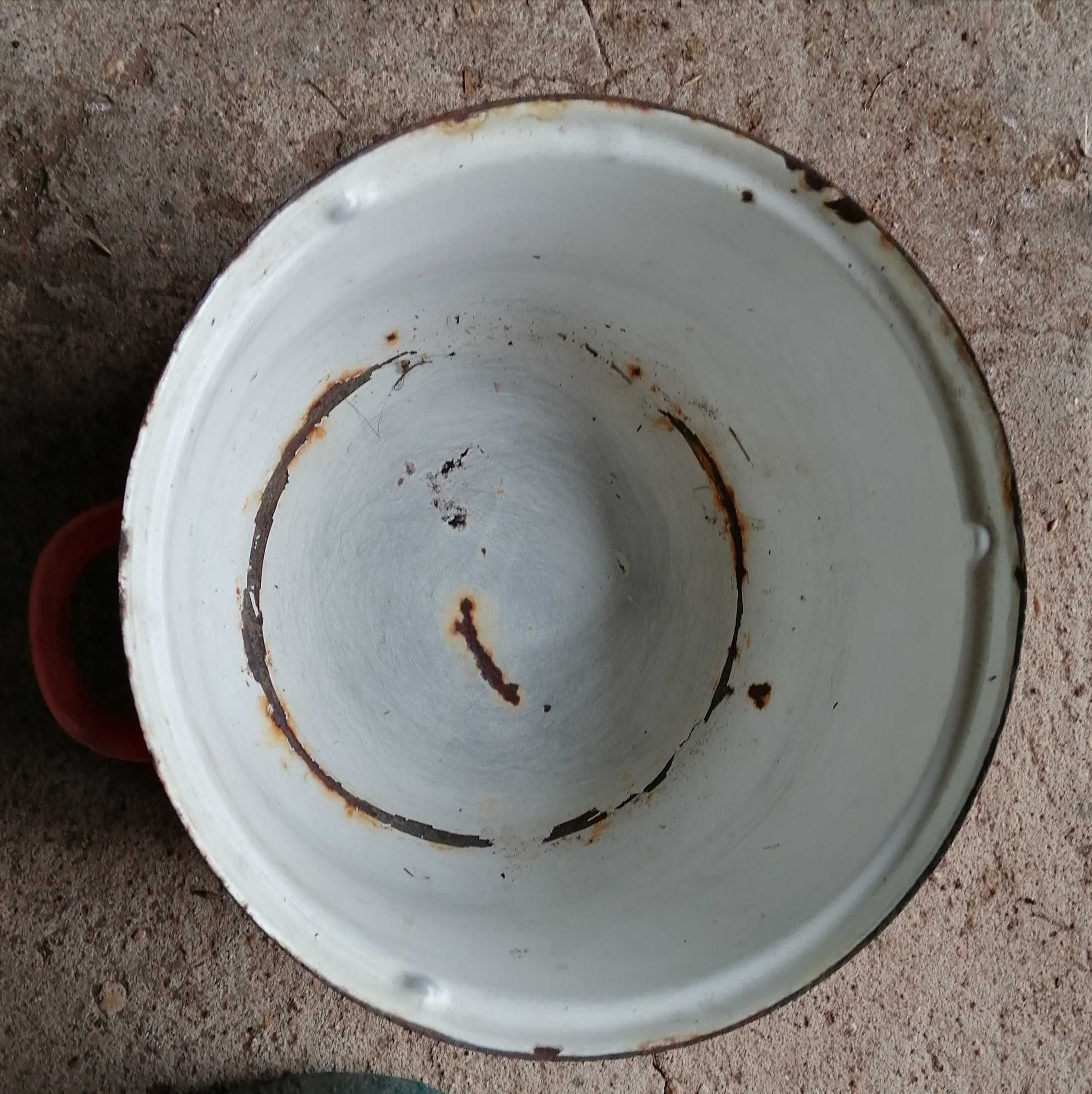Garnki emaliowane PRL