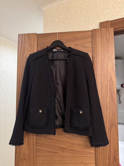 Твидовый стильный пиджак ЗАРА/ZARA