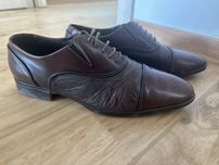 Męskie buty skórzane Carlo Pazolini – brązowe, eleganckie, rozmiar 42