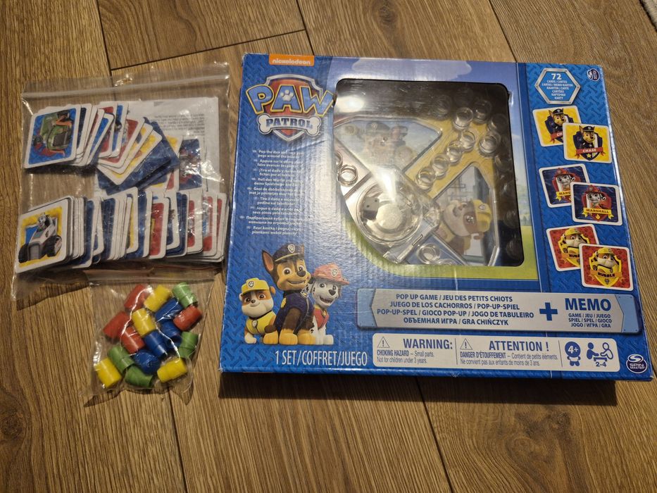 Zestaw Psi Patrol, puzle + gra, wiek 4+