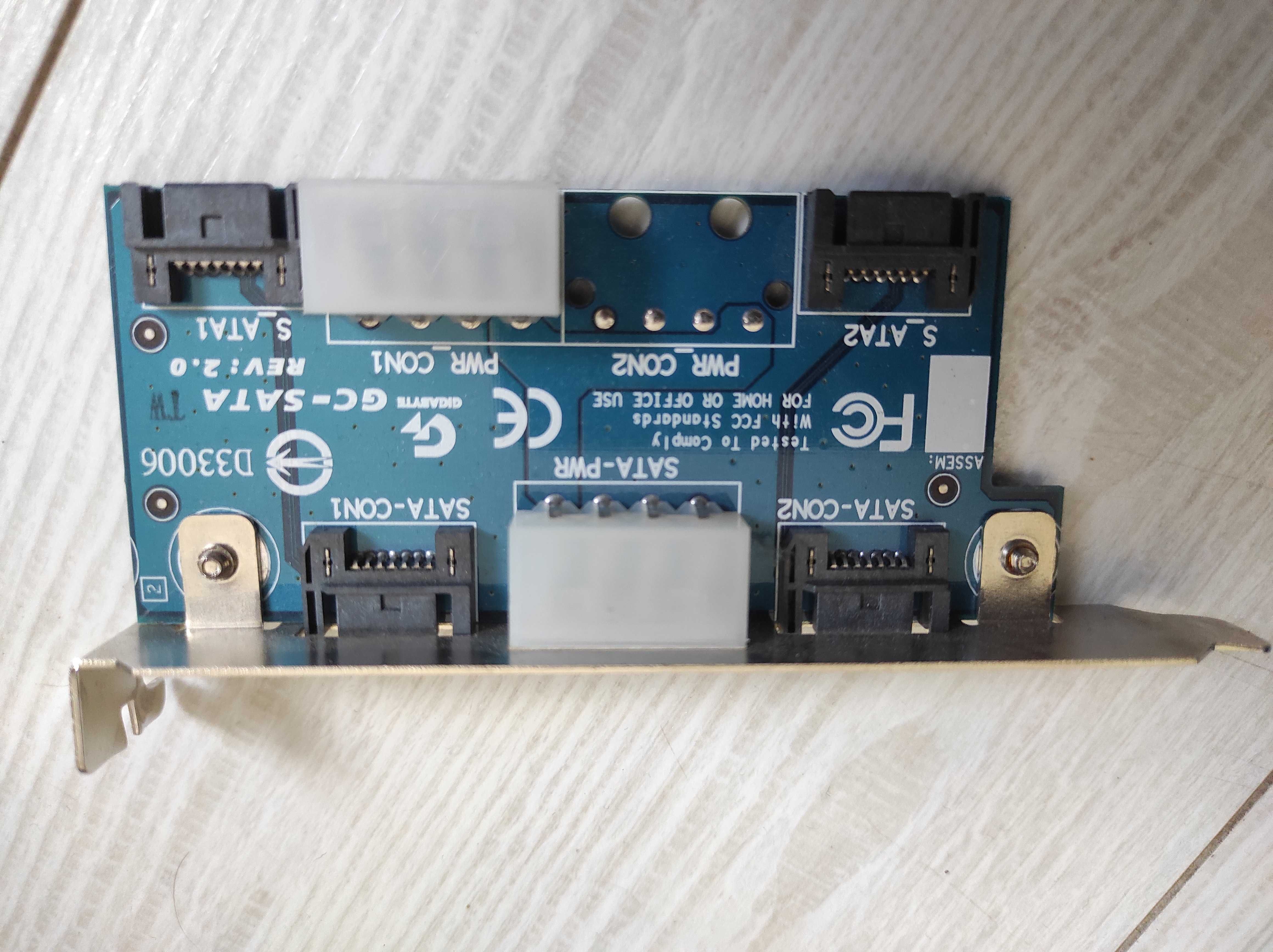 Śledź 2x SATA + MOLEX Gigabyte GC-SATA rev: 2.0