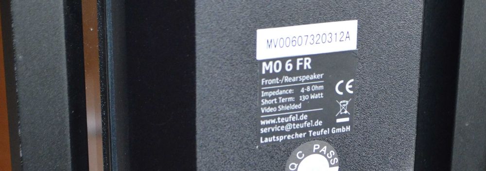 Super Design TEUFEL  MO 6 FR Kolumny głośniki  130watt szkło/aluminium