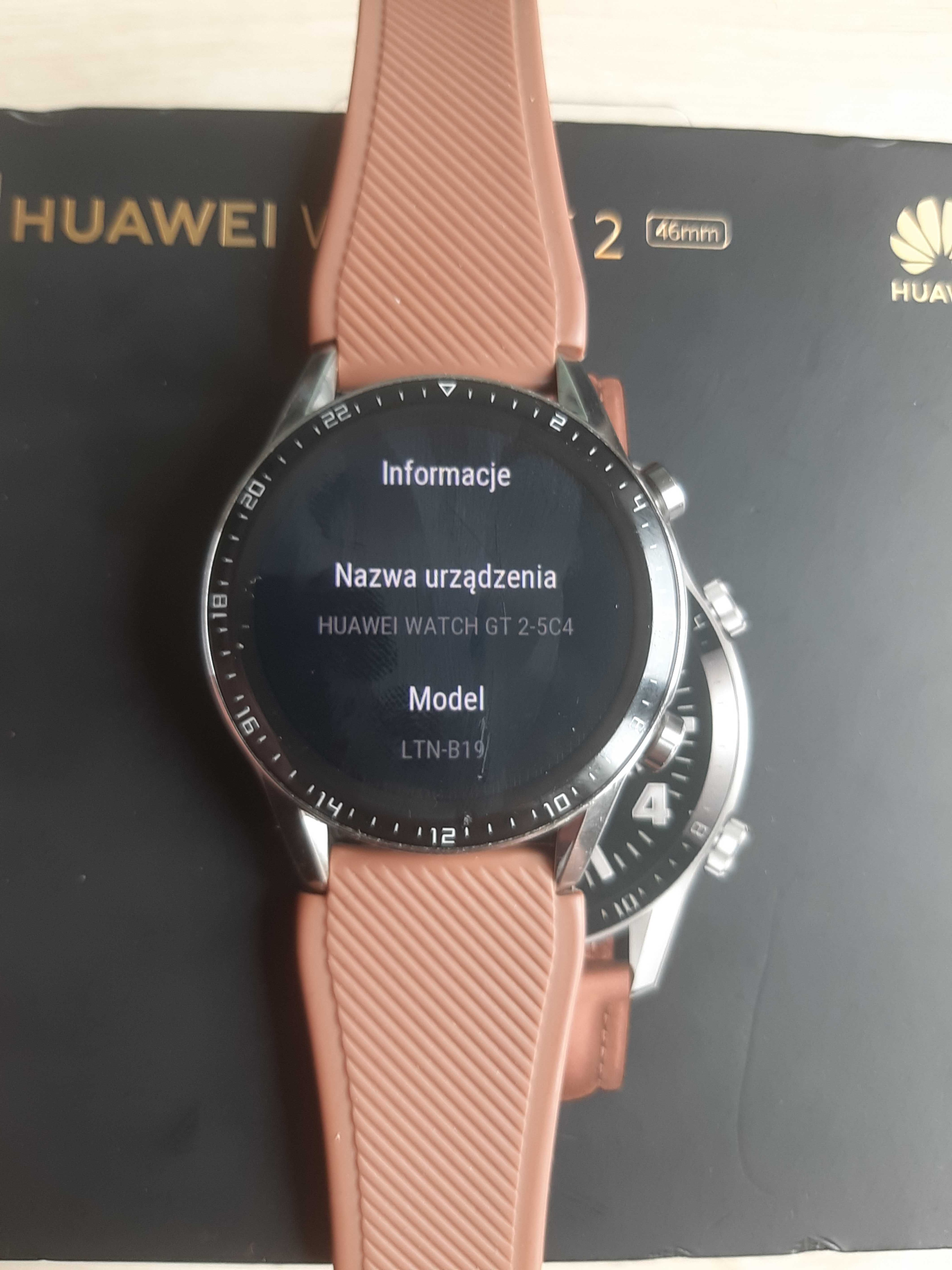 Smartwatch Huawei Watch GT 2 46 mm zegarek, opaska  LTN-B19 uszkodzony