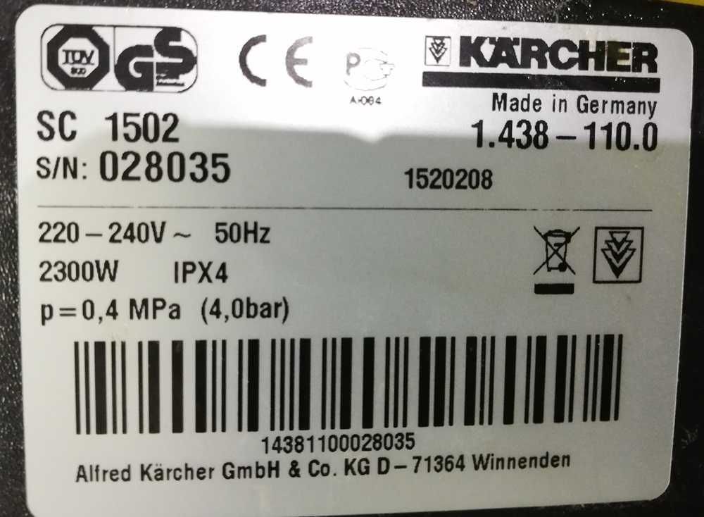 Parownica karcher SC 1502 do fug