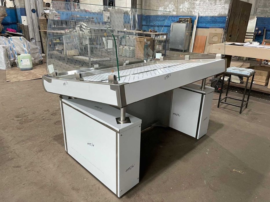 Вітрина для викладення риби на льоду, вітрина для магазину, вітрина