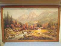 Obraz Pejzaż górski M. Weber reprodukcja 68x104cm