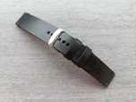Czarny skórzany pasek zegarka 20 mm M