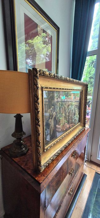 Obraz barwna litografia "Chrystus błogosławiący dzieci" Julius Hübner