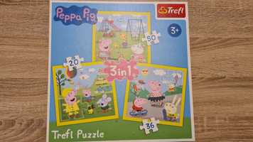 Puzzle 3 w 1 ze Świnką Peppą 3+