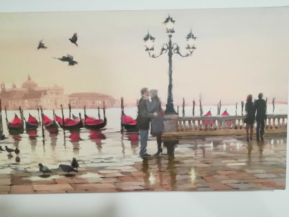 Obraz Richard Macneil Wenecki Port 100x32 cm