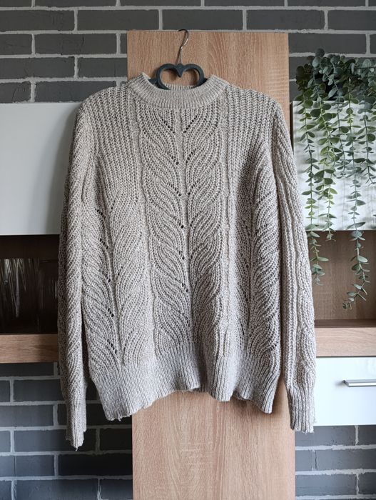 Zara светр об'ємний S, в'язаний светрик оверсайз M, кардиган 3D H&M