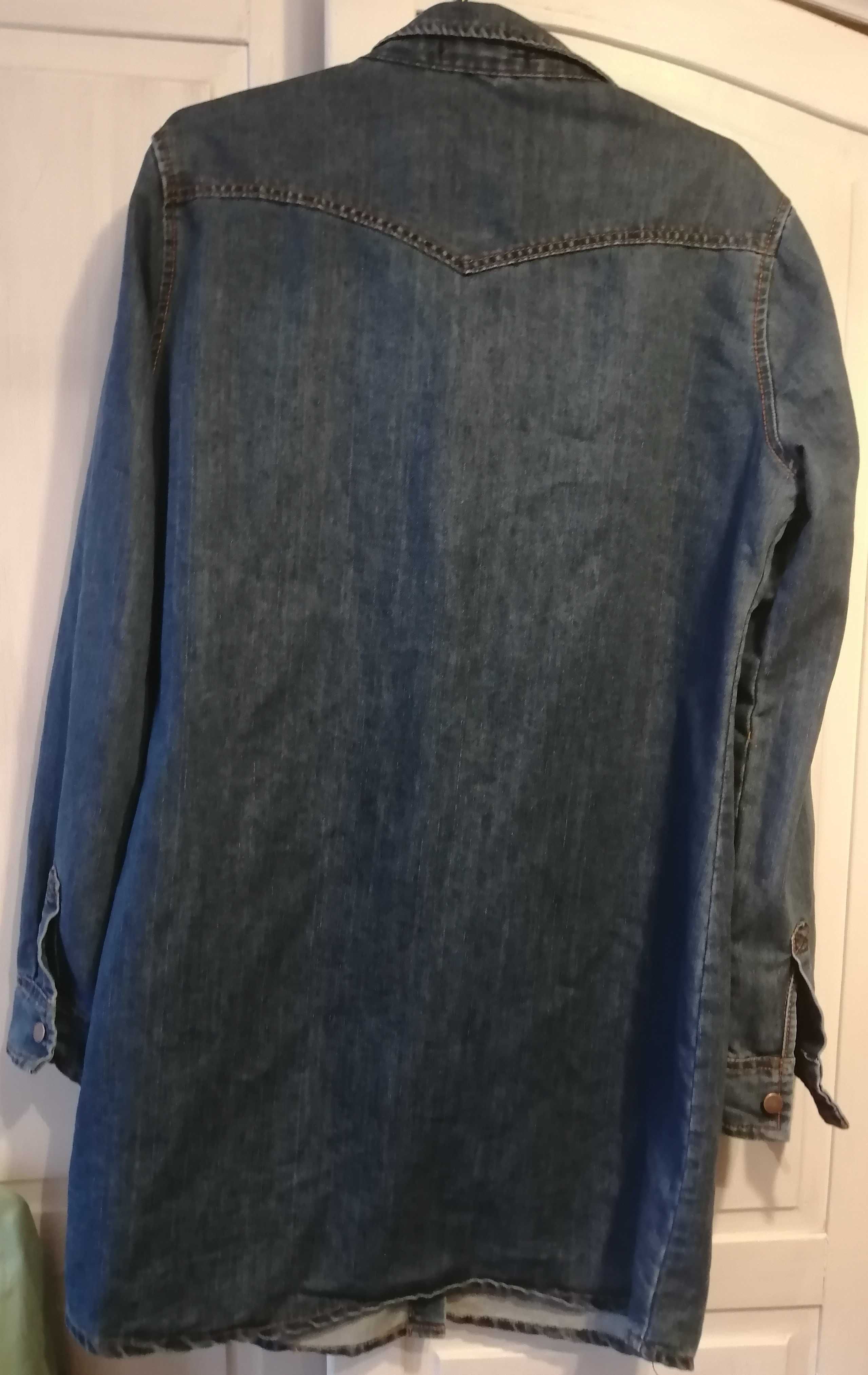 damska bluza/długa koszula dżinsowa rozmiar 46