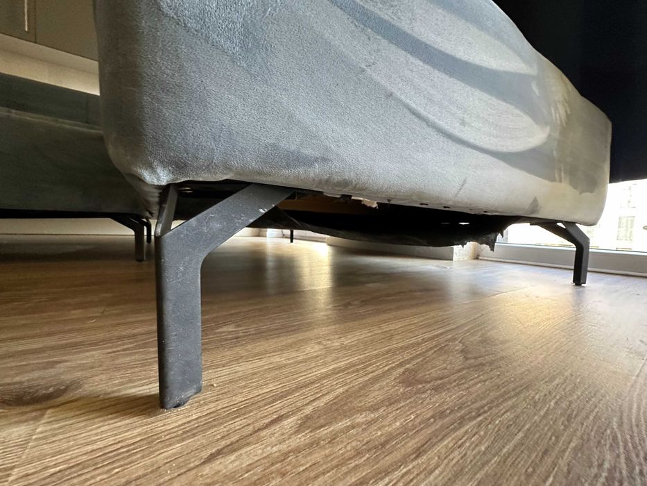 Narożnik welurowy niebieski 260x160 - stan bardzo dobry, Kraków