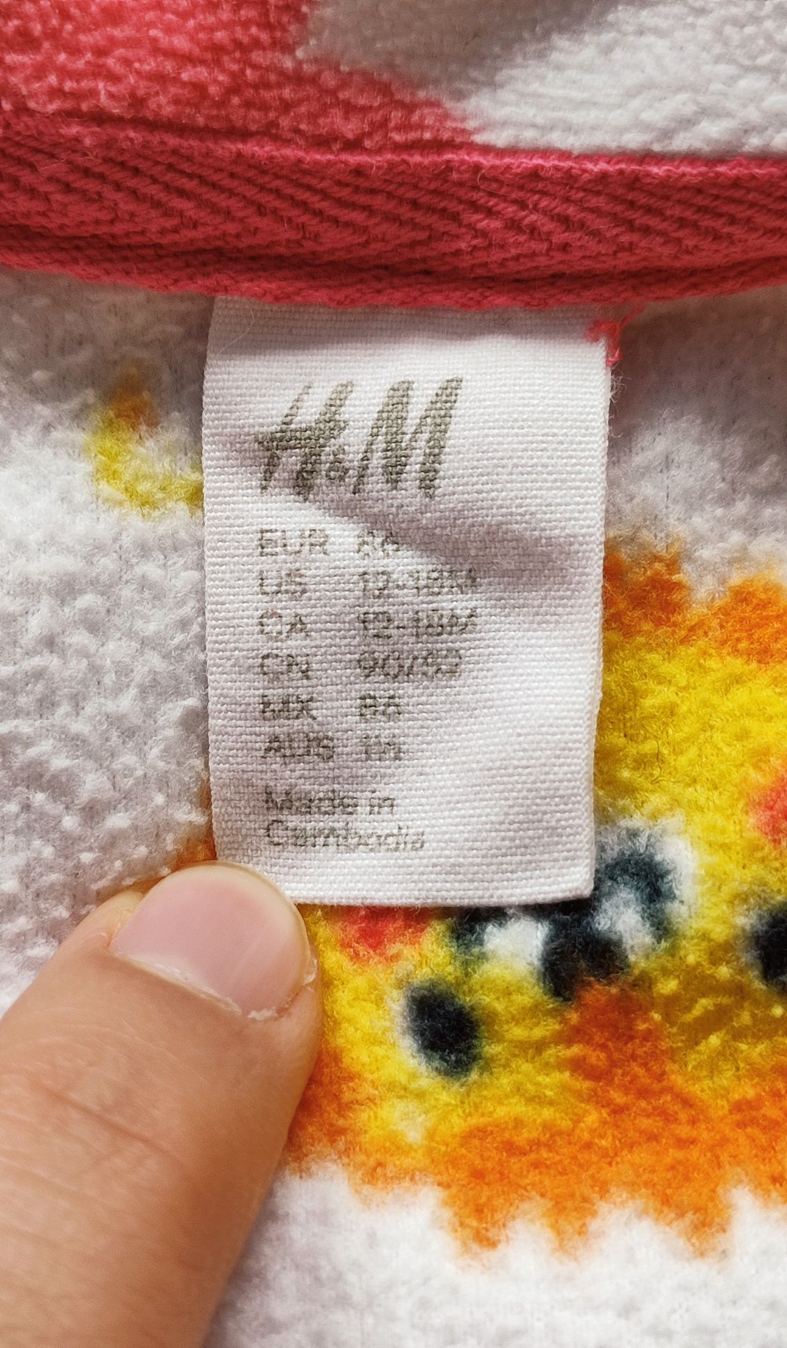 H&M Śliczny milutki polar dla dziewczynki r.86