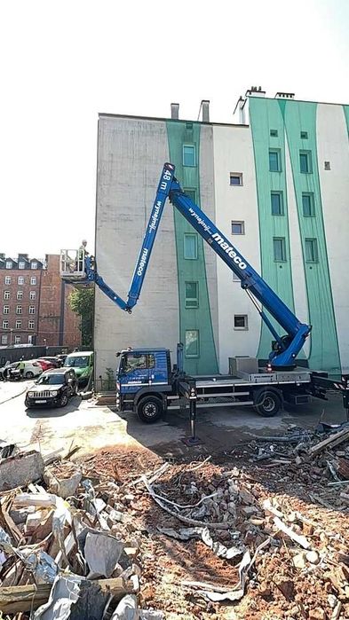 Wynajem, Podnośnik koszowy, Zwyżka, 48m, Ruthmann, Łódź, Warszawa