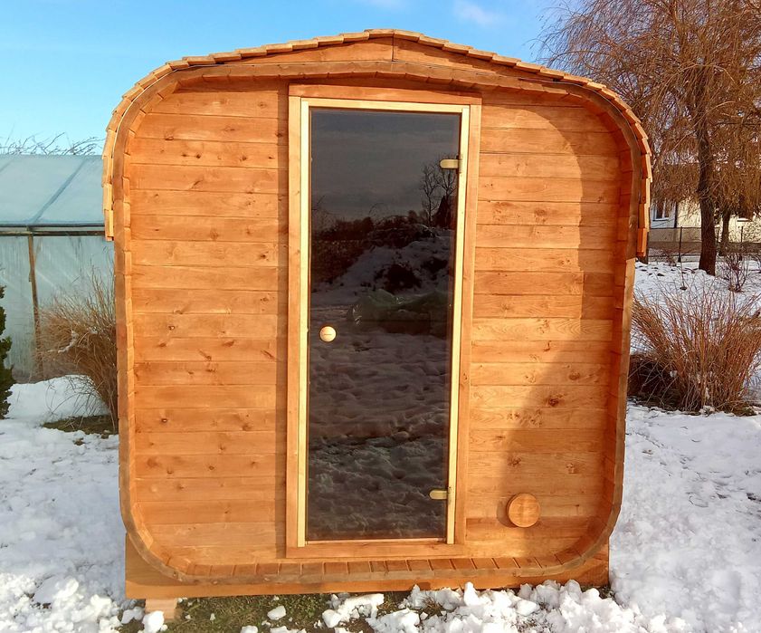 Sauna Quadro z Drewna Olchowego – 215 × 215 × 200 cm