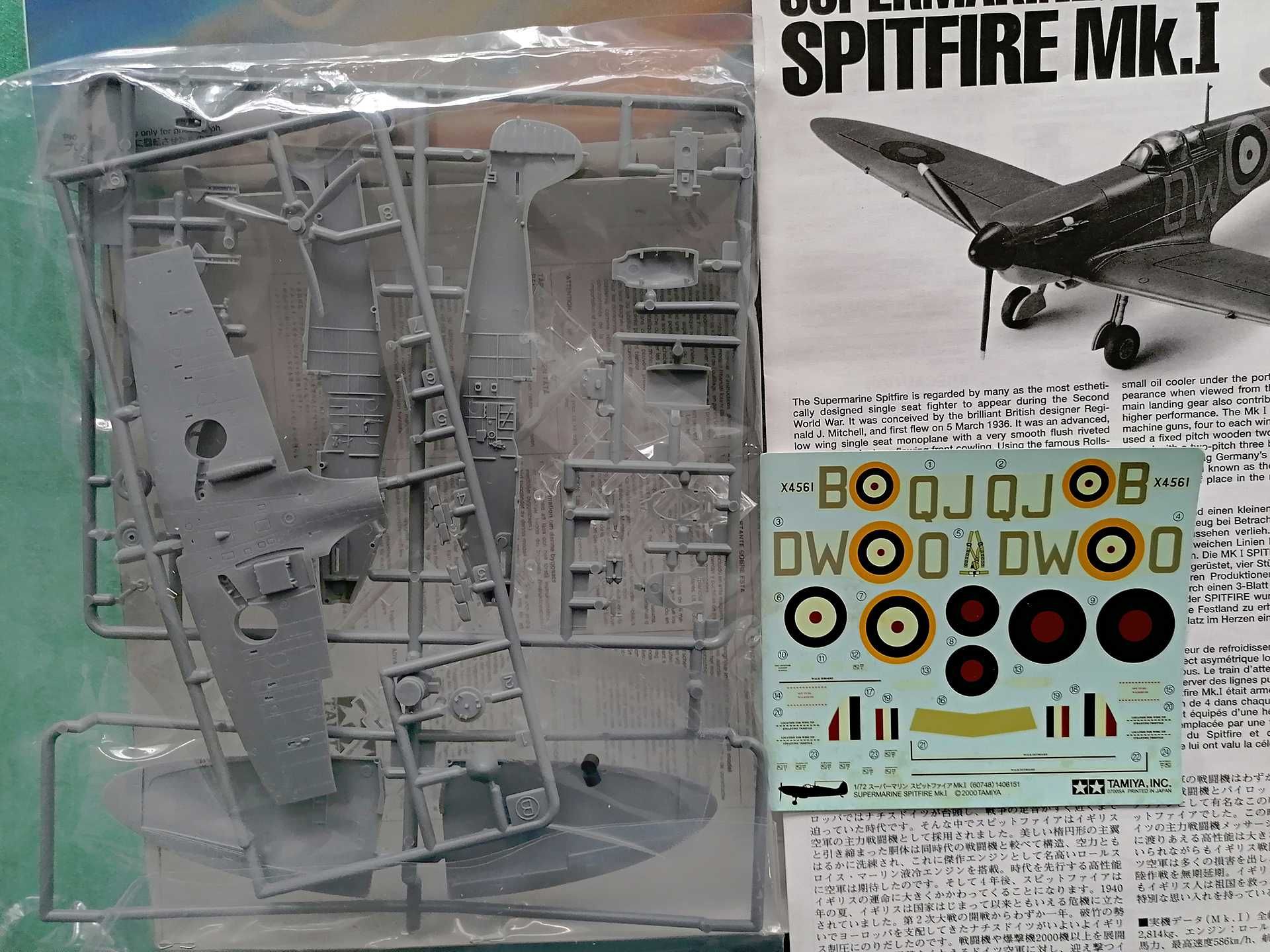 samolot Supermarine Spitfire Mk.I   Tamiya skala 1:72