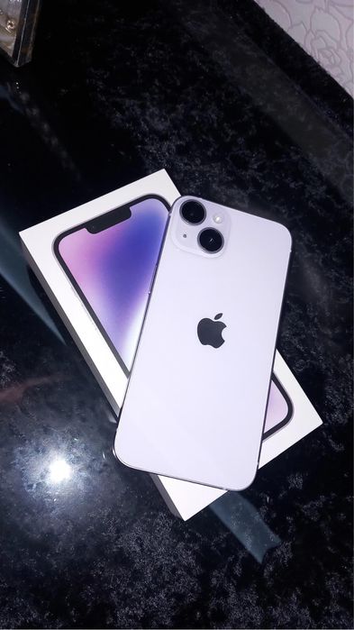 Negociavel Iphone 14 lilas com caixa,parte de cima carregador capas