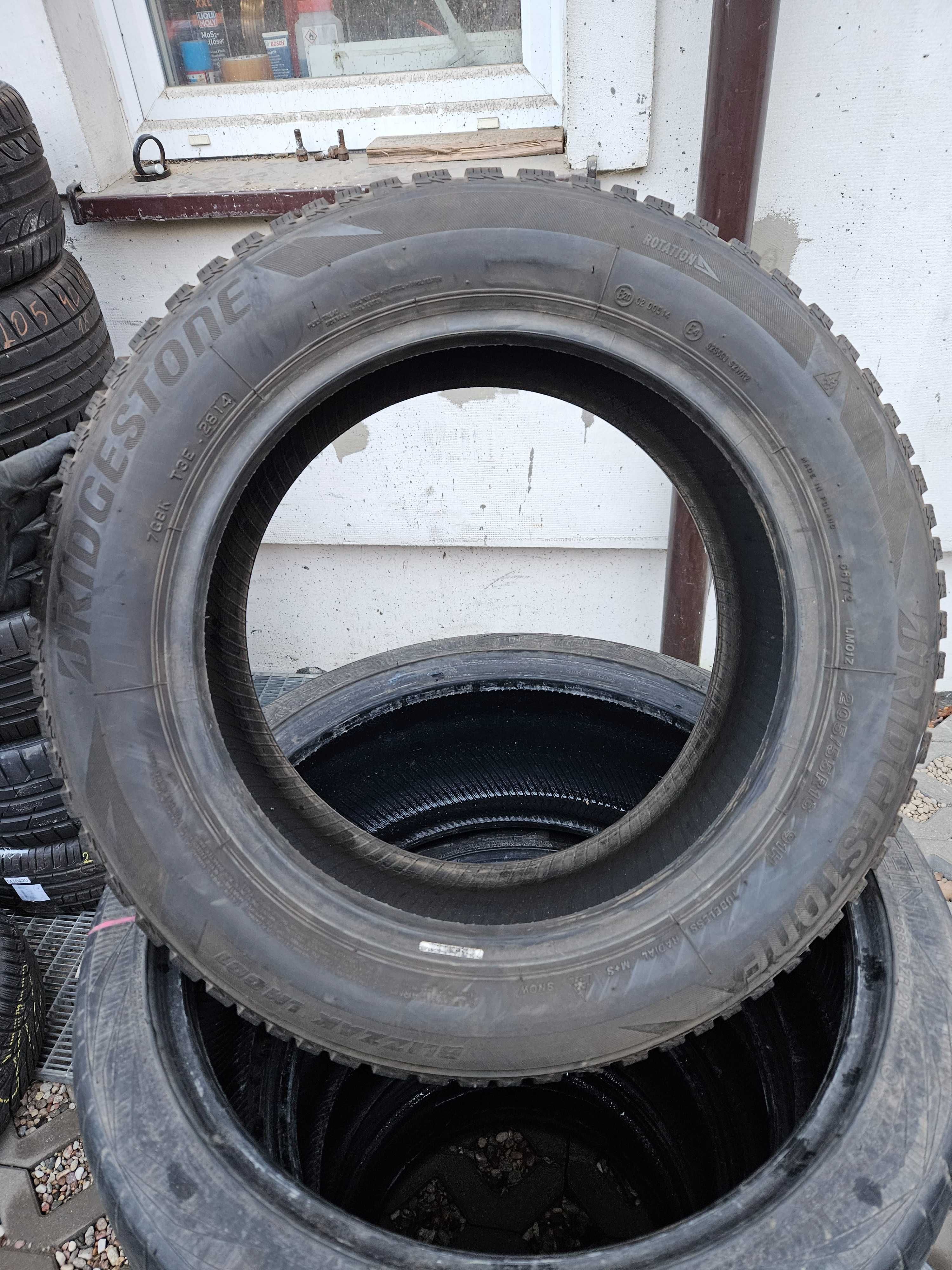 [2szt] Bridgestone 205/55 r16 Zima // 6,5mm!!! MONTAŻ