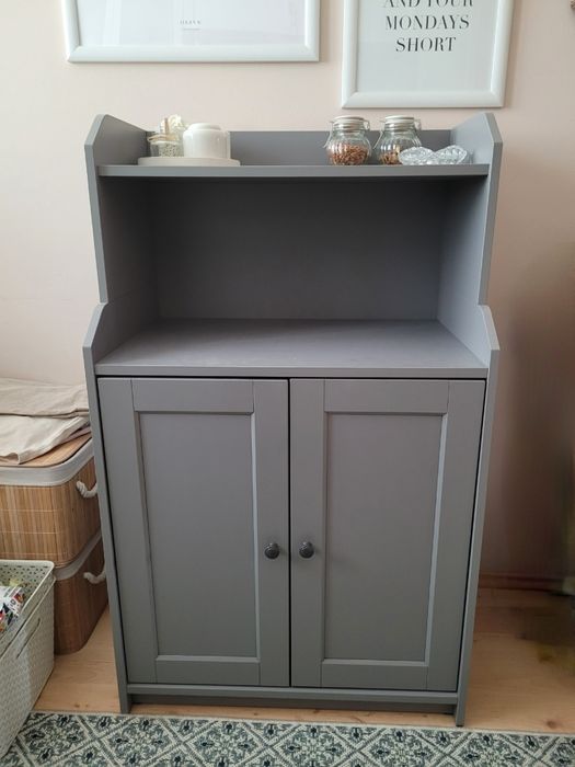 Ikea szafka komoda Hauga szara do kuchni sypialni pokoju jak NOWA