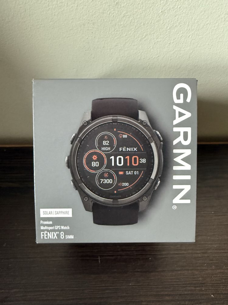 Garmin Fenix 8 51mm MIP Solar Sapphire Carbon grey DLC Titanium EKG