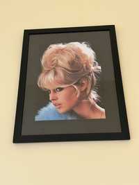 Oprawiony druk cyfrowy Brigitte Bardot