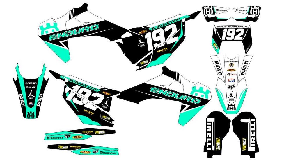 Наклейки Husqvarna Geon Xroad YCF Beta Kayo Gas Gas Husaberg TM SHERCO