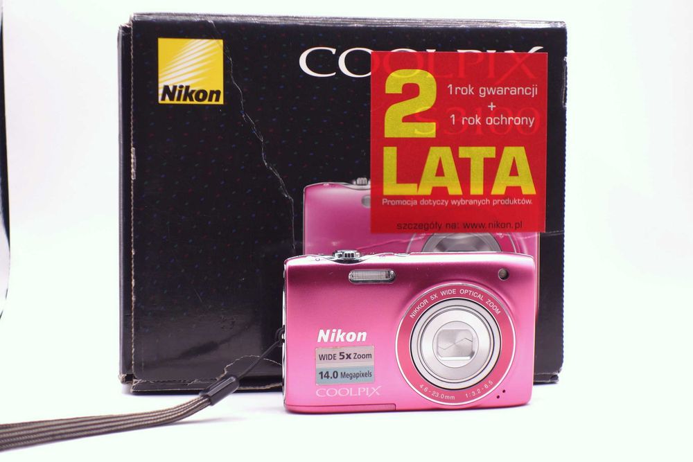 Nikon S3100, kompakt cyfrowy.