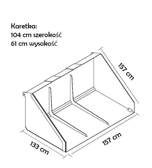 Szufla Łyżka do wózka widłowego Stabau - Baras